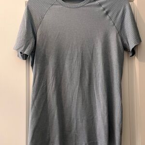 Lululemon Athletica Gray/Blue Tech Short Sleeve